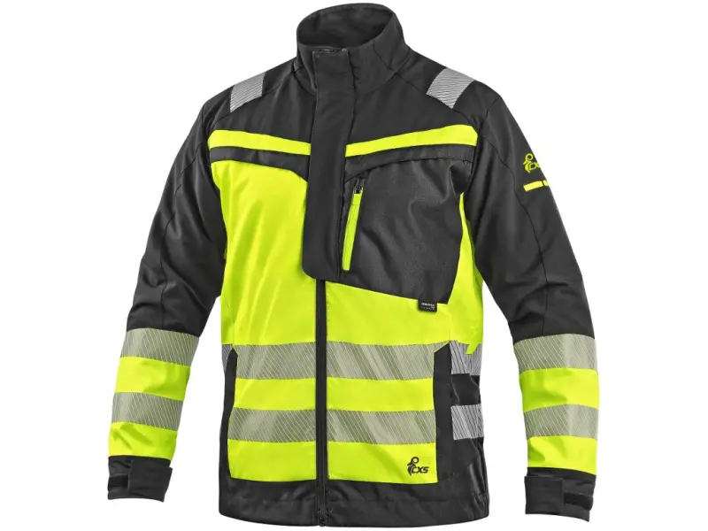 Blůza CXS NAOS HV, pánská, černá-žlutá Hi-Vis, reflexní pruhy, vel. 52