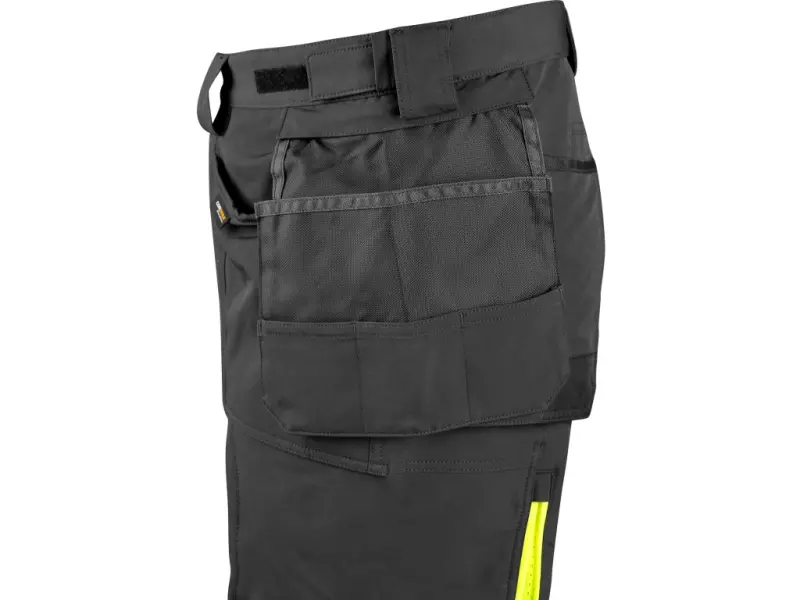 Kalhoty CXS NAOS HV, pánské, černo-žlutá Hi-Vis, reflexní pruhy, vel. 46