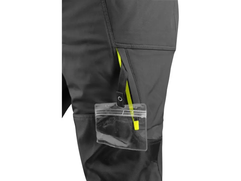 Kalhoty CXS NAOS HV, pánské, černo-žlutá Hi-Vis, reflexní pruhy, vel. 48