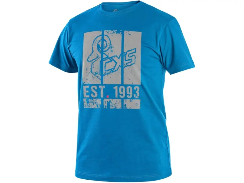 Tričko CXS WILDER, krátký rukáv, potisk CXS logo, azurově modrá, vel. 3XL Tričko CXS WILDER, krátký rukáv, potisk CXS logo, azurově modrá, vel. 3XL
