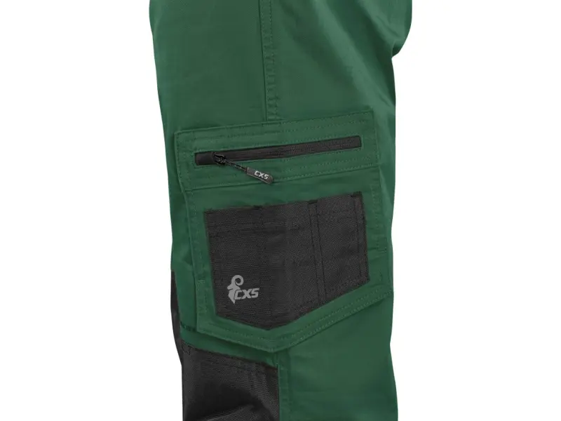 Kalhoty CXS SOLIS pánské, zeleno-černé, vel. 48