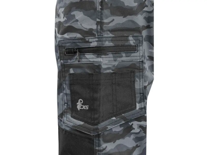 Kalhoty CXS SOLIS pánské, maskáčovo-černé, vel. 54