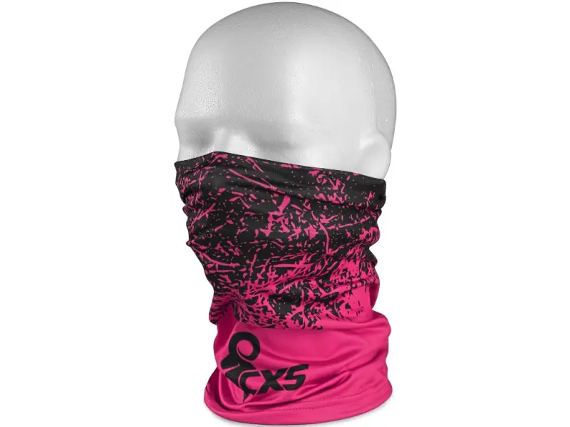 Šátek multifunkční CXS LORY, dětský, 20x36cm, černo - růžový Šátek multifunkční CXS LORY, dětský, 20x36cm, černo - růžový