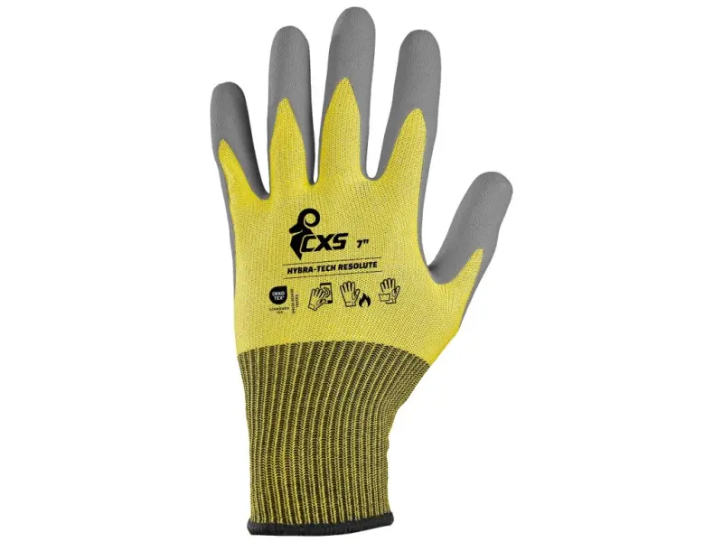 Rukavice CXS HYBRA-TECH RESOLUTE, máčená v latexu s pískovou úpravou, blistr, vel. 07