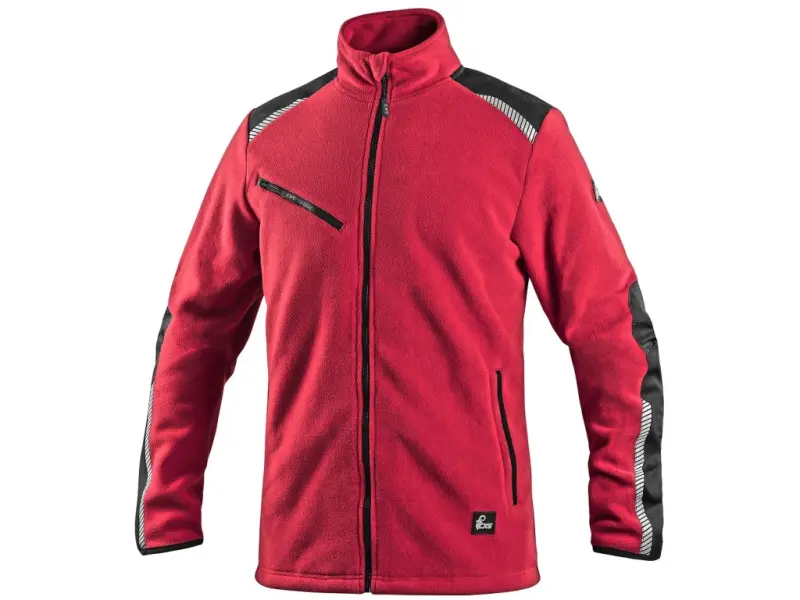 Bunda CXS 4ENVI SOLIS, pánská, fleecová, červeno-černá, vel. M Bunda CXS 4ENVI SOLIS, pánská, fleecová, červeno-černá, vel. M