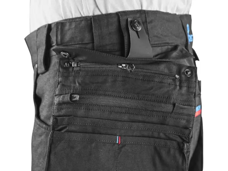 Kraťasy CXS LEONIS, pánské, černé s modro/červenými doplňky, vel. 48