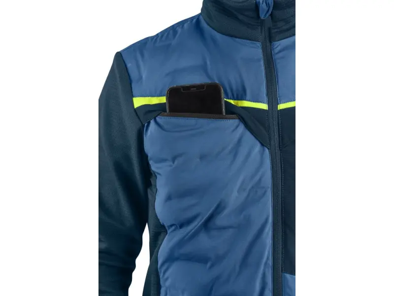 Bunda CXS NAOS, hybrid, pánská, modro-modrá, HV žluté doplňky, vel. 2XL