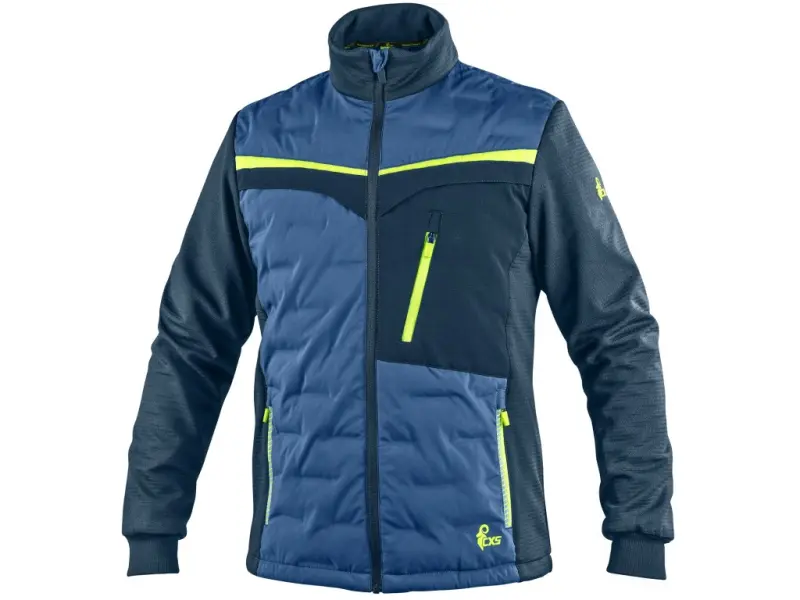 Bunda CXS NAOS, hybrid, pánská, modro-modrá, HV žluté doplňky, vel. 3XL