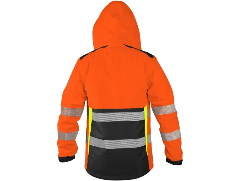 Bunda CXS BENSON, výstražná, zateplená, oranžovo-černá, vel. L