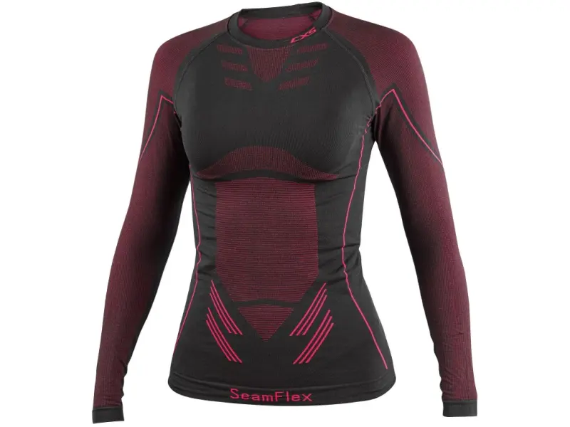 Tričko CXS SeamFlex LADY, dámské, funkční, černo-růžové, vel. XS-S