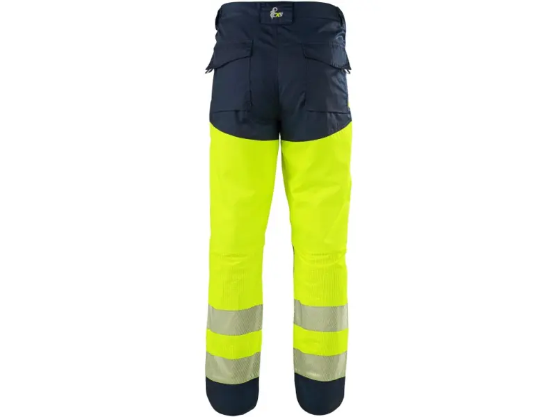 Kalhoty CXS HALIFAX, pánské, výstražné se síťovinou, žluto-modré