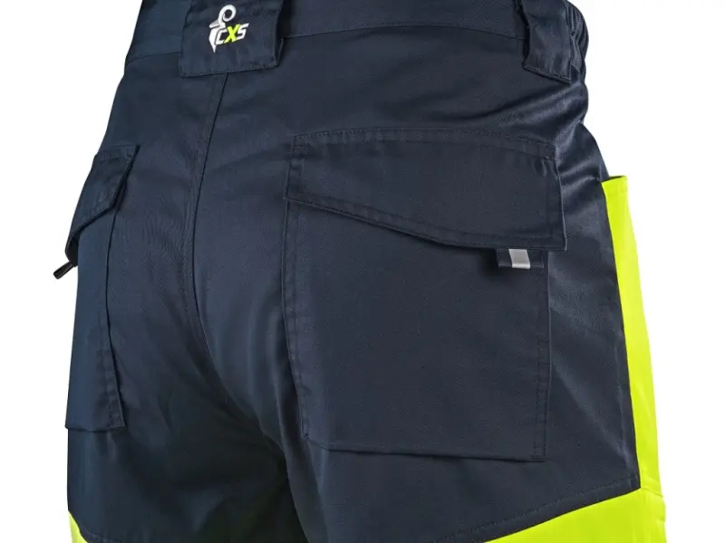 Kalhoty CXS HALIFAX, pánské, výstražné se síťovinou, žluto-modré, vel. 50