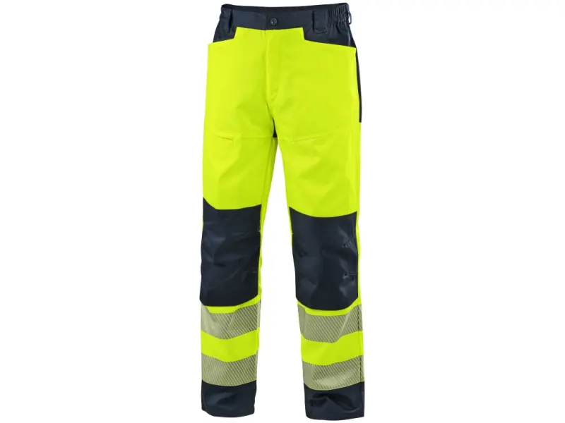 Kalhoty CXS HALIFAX, pánské, výstražné se síťovinou, žluto-modré, vel. 58