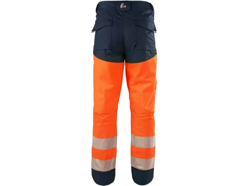 Kalhoty CXS HALIFAX, pánské, výstražné se síťovinou, oranžovo-modré, vel. 46