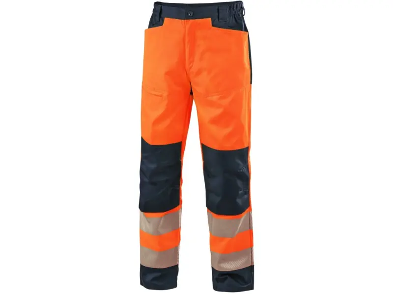 Kalhoty CXS HALIFAX, pánské, výstražné se síťovinou, oranžovo-modré, vel. 62