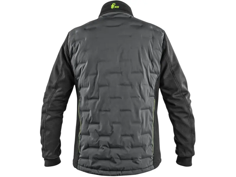 Bunda CXS NAOS, hybrid, pánská, šedo-černá, HV žluté doplňky, vel. 4XL