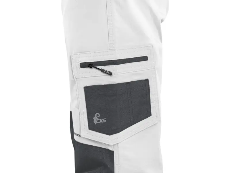 Kalhoty CXS SOLIS FLEX, pánské, bílo-šedé, vel. 46