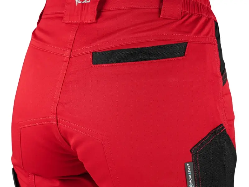 Kalhoty CXS SOLIS FLEX, dámské, červeno-černé, vel. 52