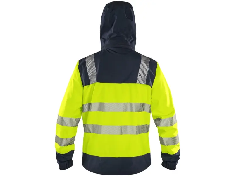 Bunda CXS HALIFAX SHELL, pánská, výstražná, žluto-modrá, vel. XL