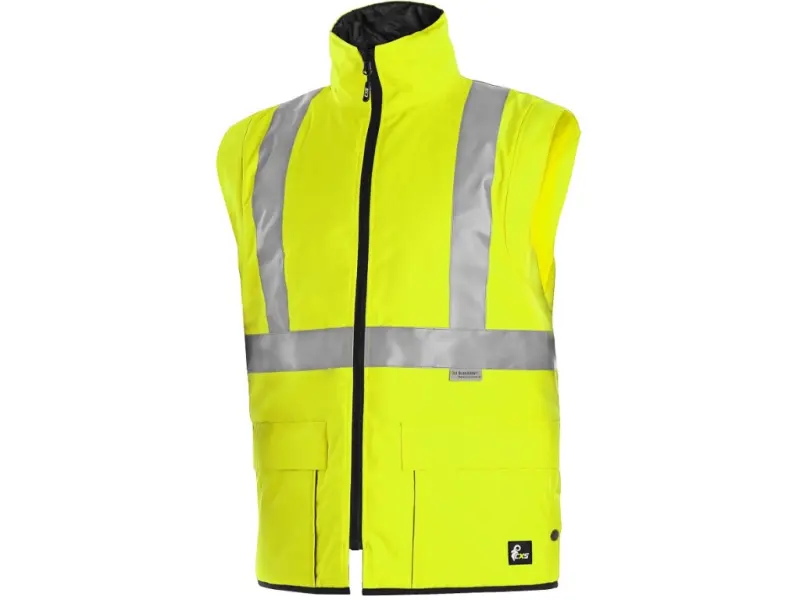 Bunda CXS LONDON, výstražná, pánská 5V1. žluto-modrá, vel. L