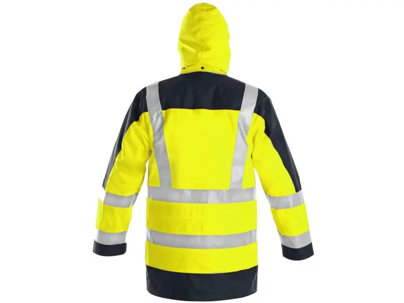 Bunda CXS LONDON, výstražná, pánská 5V1. žluto-modrá, vel. 3XL