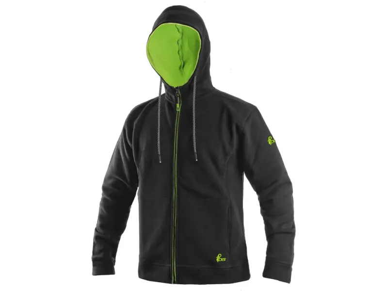 Mikina CXS HARRISON, pánská, černo-zelená