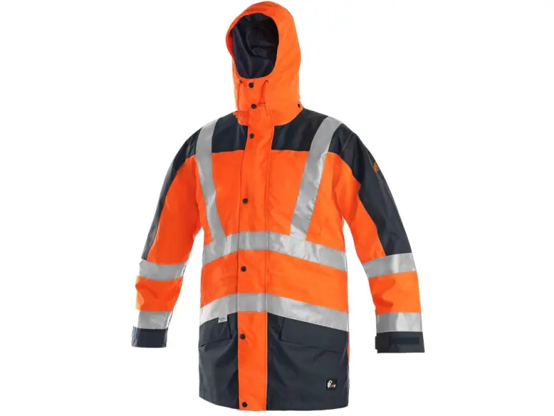 Bunda CXS LONDON, výstražná, pánská 5V1. oranžovo-modrá, vel. 3XL