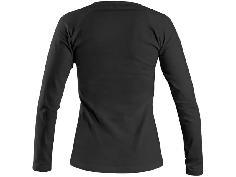 Tričko CXS MARY, dámské, výstřih do V, dlouhý rukáv, černá, vel. 2XL Tričko CXS MARY, dámské, výstřih do V, dlouhý rukáv, černá, vel. 2XL