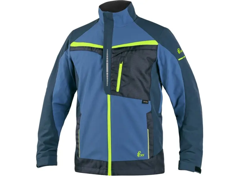 Blůza CXS NAOS, pánská, modro-modrá, HV žluté doplňky, roz. 46