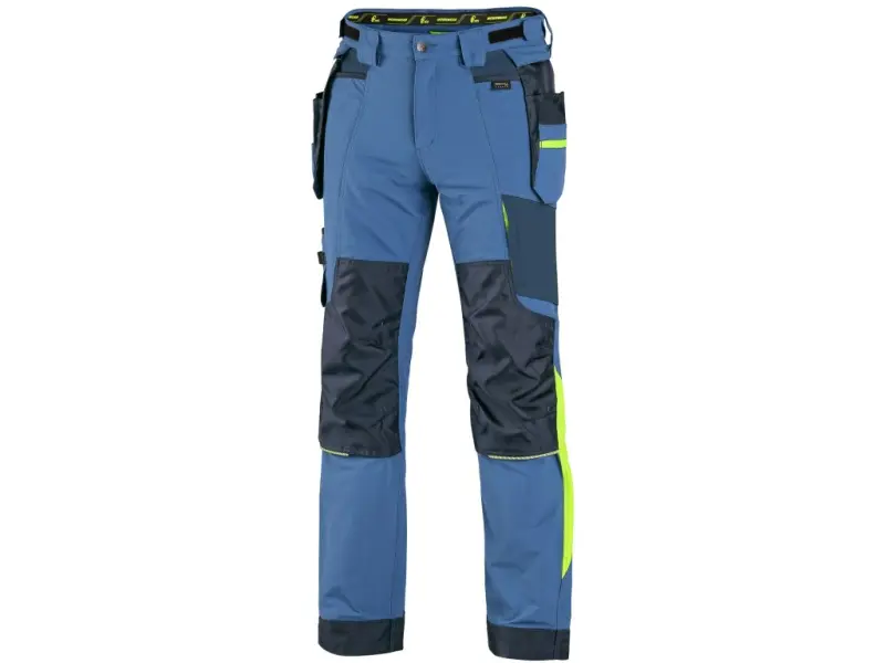Kalhoty CXS NAOS pánské, modro-modré, HV žluté doplňky, vel. 46