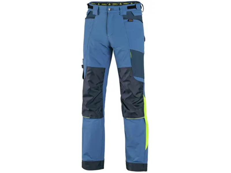 Kalhoty CXS NAOS pánské, modro-modré, HV žluté doplňky, vel. 52