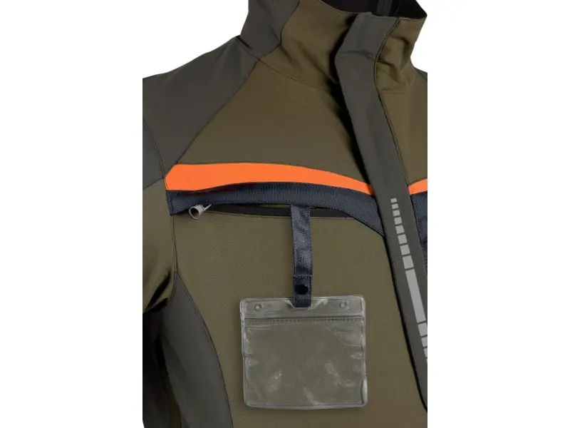 Blůza CXS NAOS, pánská, khaki-olivová, HV oranžové doplňky, roz. 48