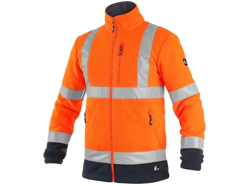 Bunda CXS PRESTON, výstražná, oranžovo-modrá, vel. 3XL