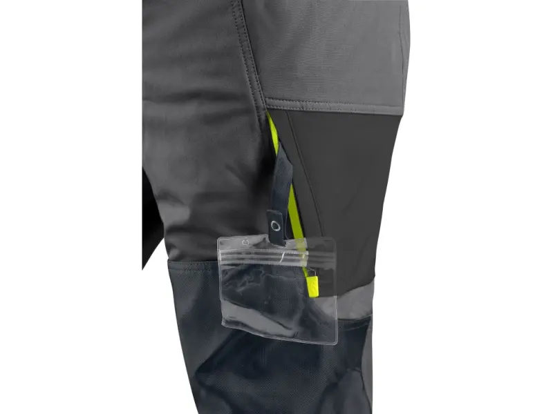 Kalhoty CXS NAOS pánské, šedo-černé, HV žluté doplňky, vel. 46