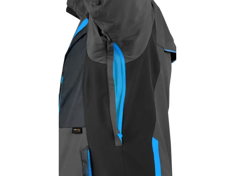 Blůza CXS NAOS, pánská, šedo-černá, HV modré doplňky, vel. 48