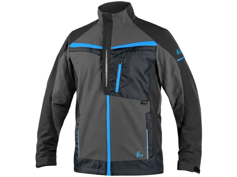 Blůza CXS NAOS, pánská, šedo-černá, HV modré doplňky, vel. 62