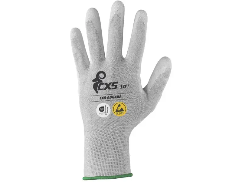 Rukavice CXS ADGARA, antistatické, ESD, povrstvená dlaň a prsty, vel. 10 Rukavice CXS ADGARA, antistatické, ESD, povrstvená dlaň a prsty, vel. 10