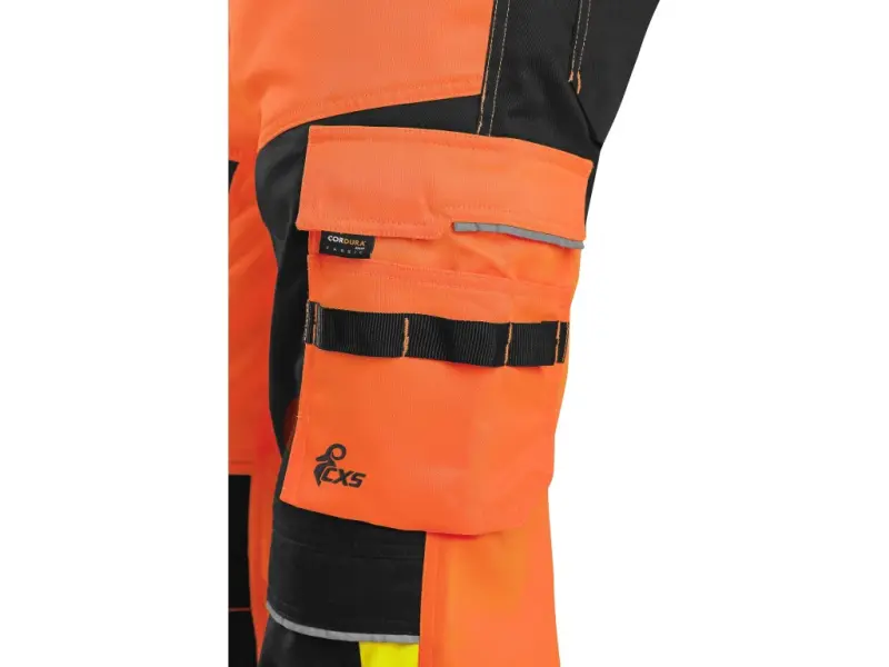 Kalhoty CXS BENSON výstražné, pánské, oranžovo-černé, vel. 48