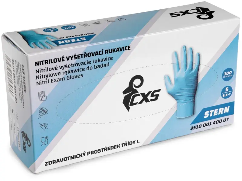 Rukavice CXS STERN, jednorázové, nitrilové, vel. 08