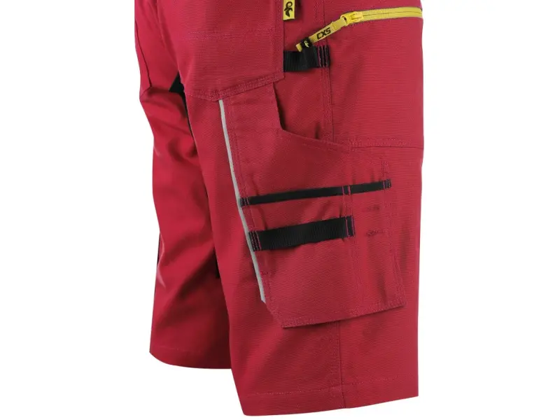 Kraťasy CXS STRETCH pánské, červeno-černé Kraťasy CXS STRETCH pánské, červeno-černé