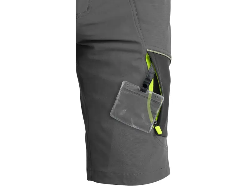 Kraťasy CXS NAOS pánské, šedo-černé, HV žluté doplňky, vel. 50