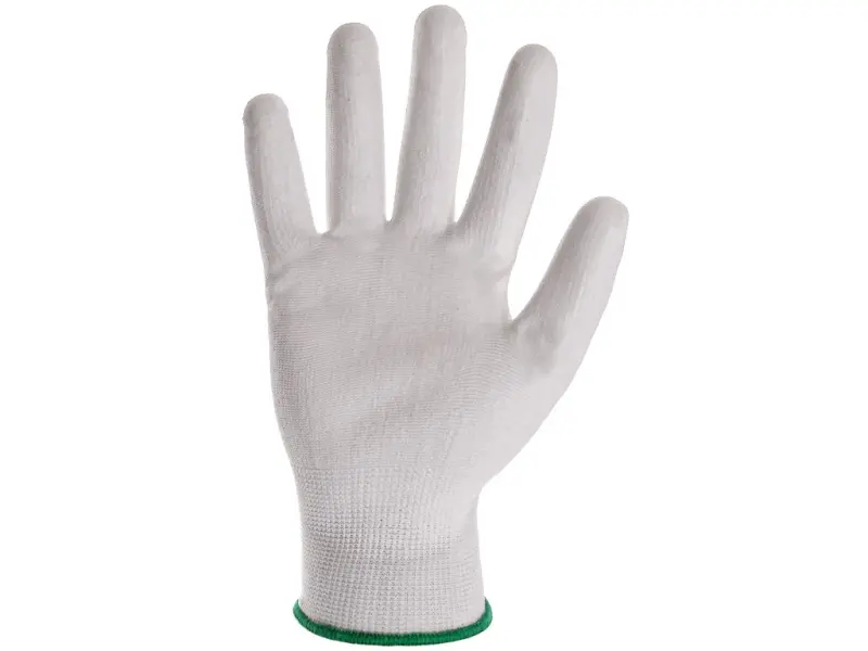 Rukavice CXS BRITA WHITE, máčené v polyuretanu, vel. 05