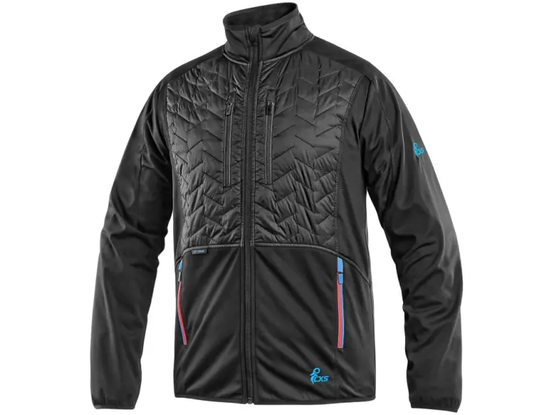 Bunda CXS LEONIS, pánská, černá s HV modro/červenými doplňky, vel. 2XL Bunda CXS LEONIS, pánská, černá s HV modro/červenými doplňky, vel. 2XL
