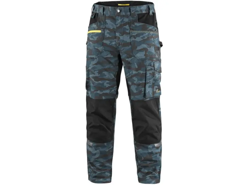 Kalhoty CXS STRETCH, pánské, maskáčové modré