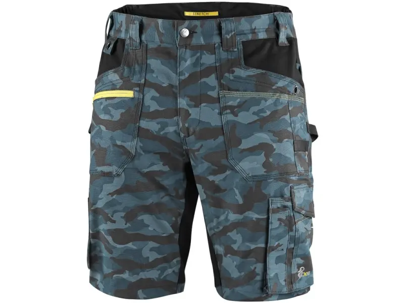 Kraťasy CXS STRETCH, pánské, maskáčové modré Kraťasy CXS STRETCH, pánské, maskáčové modré