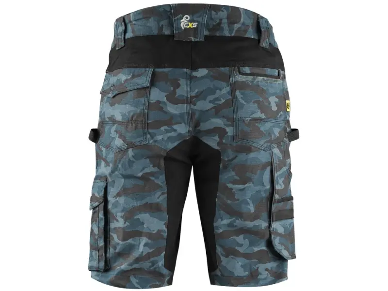 Kraťasy CXS STRETCH, pánské, maskáčové modré Kraťasy CXS STRETCH, pánské, maskáčové modré