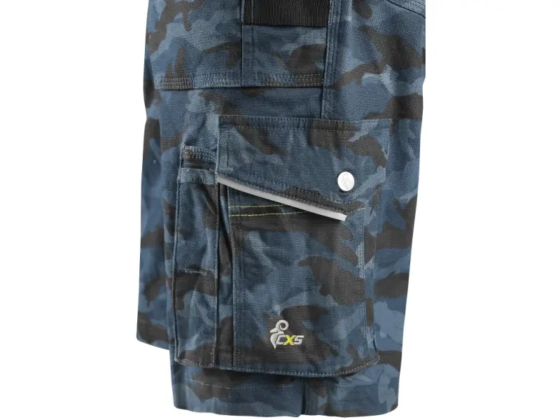 Kraťasy CXS STRETCH, pánské, maskáčové modré Kraťasy CXS STRETCH, pánské, maskáčové modré